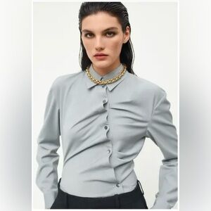 Zara Limited Edition Ruched Shirt